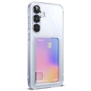 Husa pentru  Samsung Galaxy S25+ Ringke Fusion pocket card - Transparent neutru