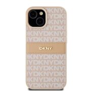 Husa premium pentru  iPhone 15 DKNY Pattern Energy - Crem