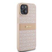 Husa premium pentru  iPhone 15 DKNY Pattern Energy - Crem