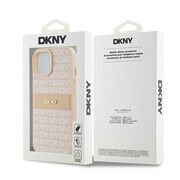 Husa premium pentru  iPhone 15 DKNY Pattern Energy - Crem