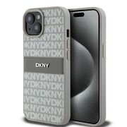 Husa premium pentru  iPhone 15 DKNY Pattern Energy - Gri deschis