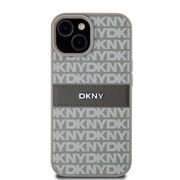 Husa premium pentru  iPhone 15 DKNY Pattern Energy - Gri deschis