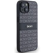 Husa premium pentru  iPhone 15 DKNY Pattern Energy - Gri inchis