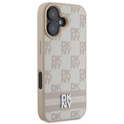 Husa premium pentru  iPhone 16 DKNY Pattern Energy - Bej