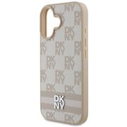 Husa premium pentru  iPhone 16 DKNY Pattern Energy - Bej