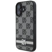 Husa premium pentru  iPhone 16 DKNY Pattern Energy - Gri inchis