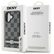 Husa premium pentru  iPhone 16 DKNY Pattern Energy - Gri inchis