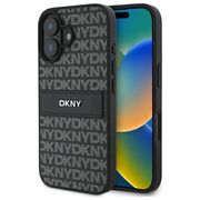 Husa premium pentru  iPhone 16 DKNY Pattern Energy - Gri