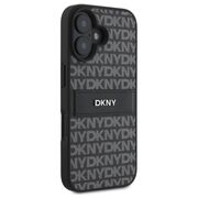Husa premium pentru  iPhone 16 DKNY Pattern Energy - Gri