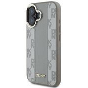 Husa premium pentru  iPhone 16 DKNY Urban compatibila MagSafe - Gri