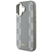 Husa premium pentru  iPhone 16 DKNY Urban compatibila MagSafe - Gri