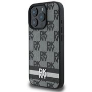 Husa premium pentru  iPhone 16 Pro DKNY Pattern Energy - Gri