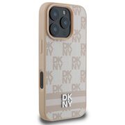 Husa premium pentru  iPhone 16 Pro Max DKNY Pattern Energy - Bej