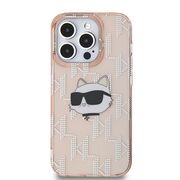 Husa premium pentru  iPhone 14 Pro Max Karl Lagerfeld superior quality - Roz