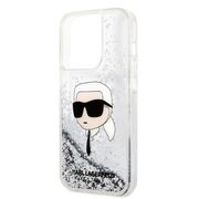 Husa premium pentru  iPhone 14 Pro Max Karl Lagerfeld superior quality - argintiu