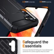 Husa pentru  Samsung Galaxy A36 Armor Tough Rugged Kickstand - Negru