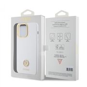 Husa premium  iPhone 15 Pro Max pentru Guess Elegance Series - Alb