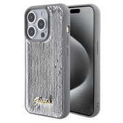 Husa premium  iPhone 15 Pro Max pentru Guess Elegance Series - Gri deschis
