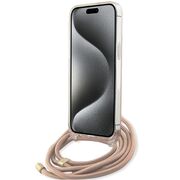 Husa premium  iPhone 16 pentru Guess Elegance Series - Crem