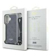 Husa premium  iPhone 16 pentru Guess Elegance Series - Gri inchis