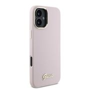 Husa premium  iPhone 16 pentru Guess Elegance Series - Roz pal