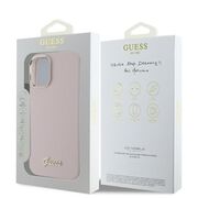 Husa premium  iPhone 16 pentru Guess Elegance Series - Roz pal