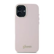 Husa premium  iPhone 16 pentru Guess Elegance Series - Roz pal