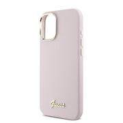 Husa premium  iPhone 16 pentru Guess Elegance Series - Roz pal