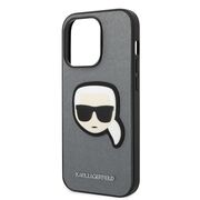 Husa premium pentru  iPhone 14 Pro Max Karl Lagerfeld superior quality - Gri carbune