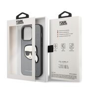 Husa premium pentru  iPhone 14 Pro Max Karl Lagerfeld superior quality - Gri carbune