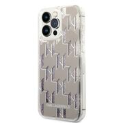 Husa premium pentru  iPhone 14 Pro Max Karl Lagerfeld superior quality - Gri deschis