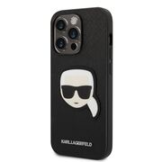 Husa premium pentru  iPhone 14 Pro Max Karl Lagerfeld superior quality - Negru denim