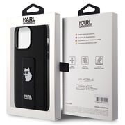Husa premium pentru  iPhone 14 Pro Max Karl Lagerfeld superior quality - Negru