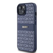 Husa premium pentru  iPhone 15 DKNY Pattern Energy - Albastru