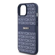 Husa premium pentru  iPhone 15 DKNY Pattern Energy - Albastru