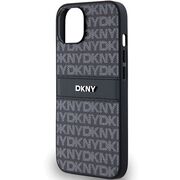 Husa premium pentru  iPhone 15 DKNY Pattern Energy - Gri