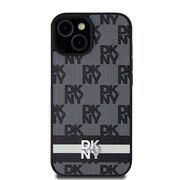 Husa premium pentru  iPhone 15 DKNY Pattern Energy - Negru gri