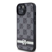 Husa premium pentru  iPhone 15 DKNY Pattern Energy - Negru gri