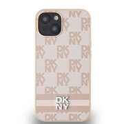 Husa premium pentru  iPhone 15 DKNY Pattern Energy - Roz neon
