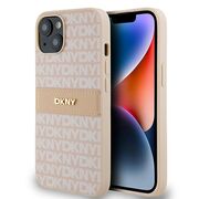 Husa premium pentru  iPhone 15 DKNY Pattern Energy - Roz