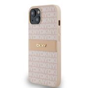 Husa premium pentru  iPhone 15 DKNY Pattern Energy - Roz