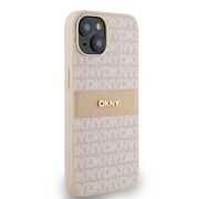 Husa premium pentru  iPhone 15 DKNY Pattern Energy - Roz
