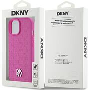 Husa premium pentru  iPhone 15 DKNY Urban compatibila MagSafe - Fucsia