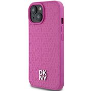Husa premium pentru  iPhone 15 DKNY Urban compatibila MagSafe - Fucsia