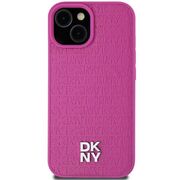 Husa premium pentru  iPhone 15 DKNY Urban compatibila MagSafe - Fucsia