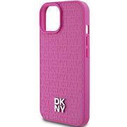 Husa premium pentru  iPhone 15 DKNY Urban compatibila MagSafe - Fucsia