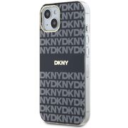 Husa premium pentru  iPhone 15 DKNY Urban compatibila MagSafe - Gri inchis mat