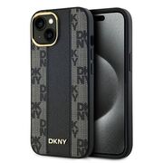 Husa premium pentru  iPhone 15 DKNY Urban compatibila MagSafe - Gri inchis