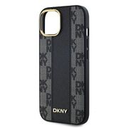 Husa premium pentru  iPhone 15 DKNY Urban compatibila MagSafe - Gri inchis