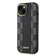 Husa premium pentru  iPhone 15 DKNY Urban compatibila MagSafe - Gri inchis